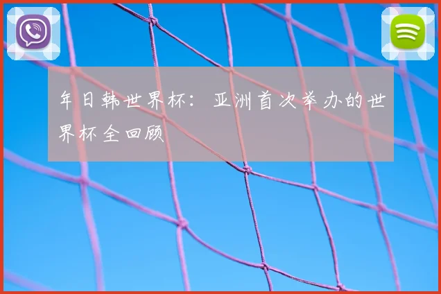 年日韩世界杯：亚洲首次举办的世界杯全回顾